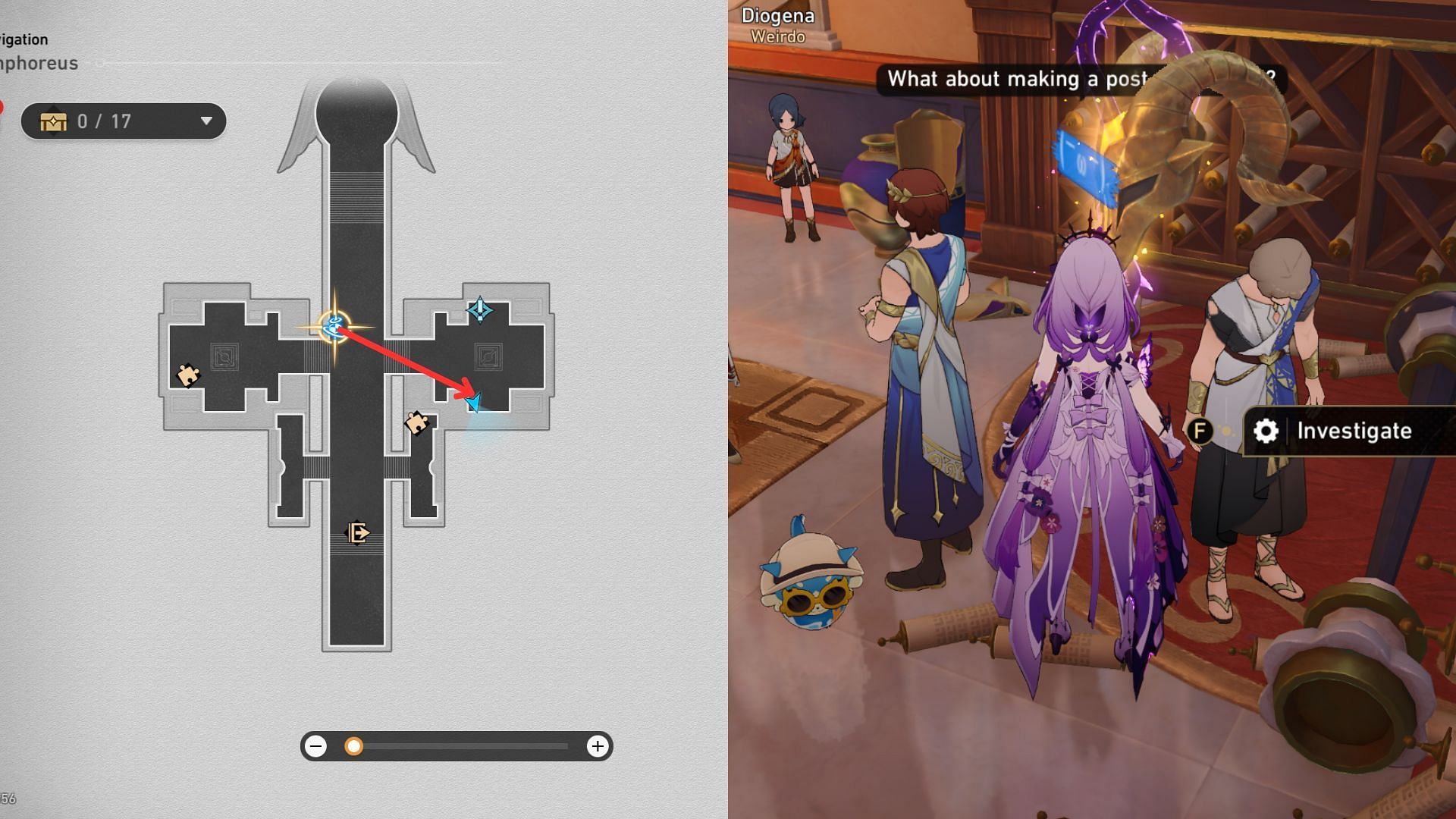 Invisible Golden Scapegoat puzzle location (Image via HoYoverse)